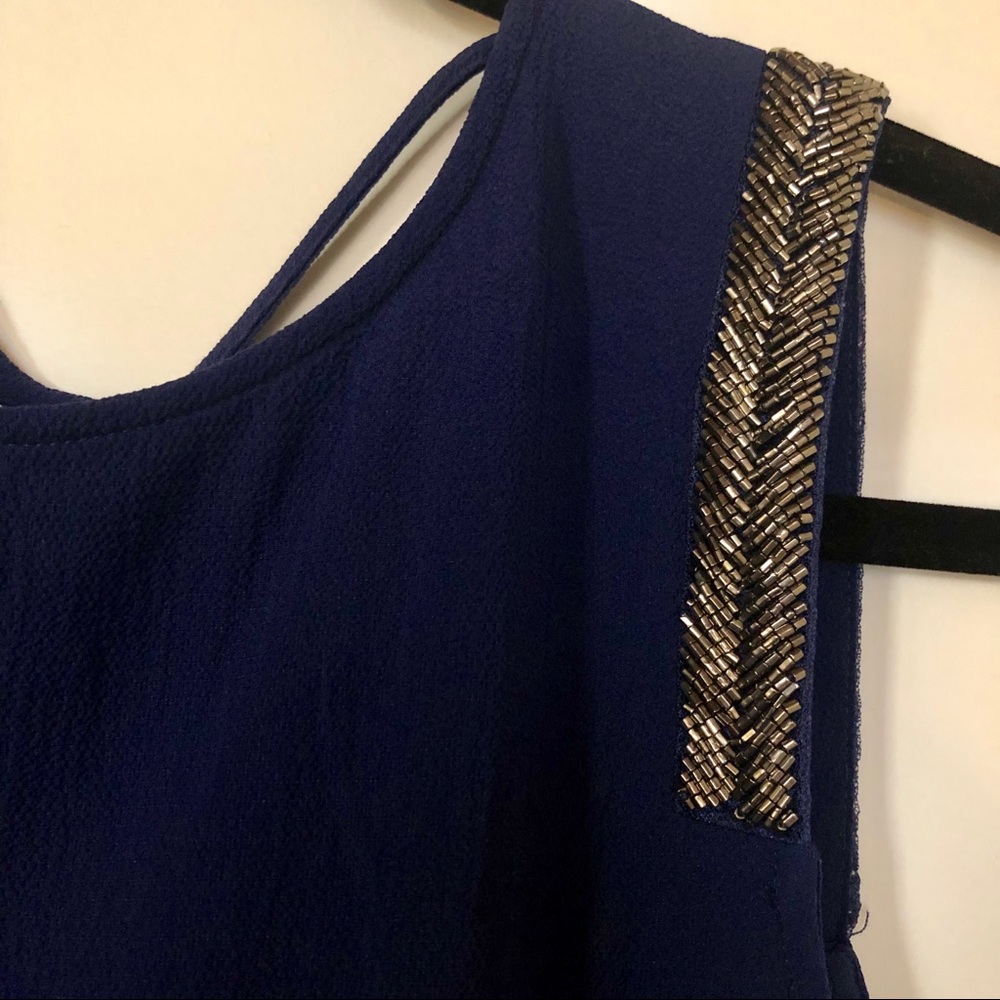 Alya Francesca’s Navy Embroidered Dress